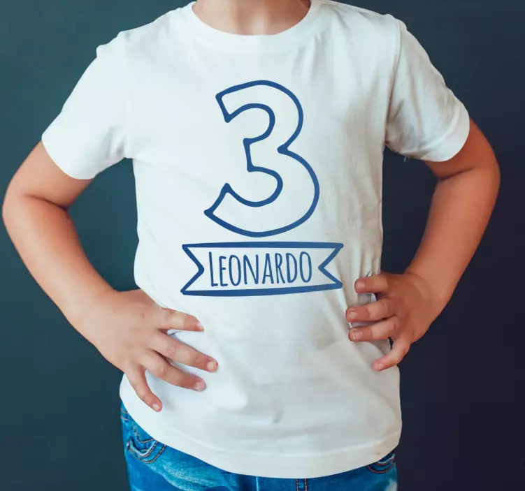 Vlastné detské narodeninové tričká s menom - Tenstickers