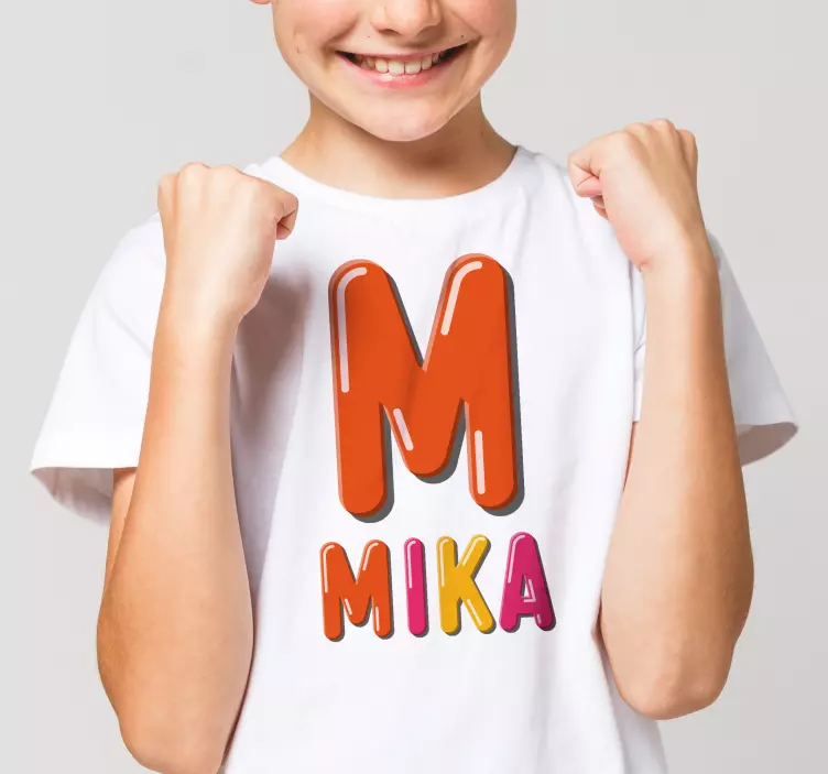 Prvé písmeno je pre názov košeľa detská košeľa - Tenstickers