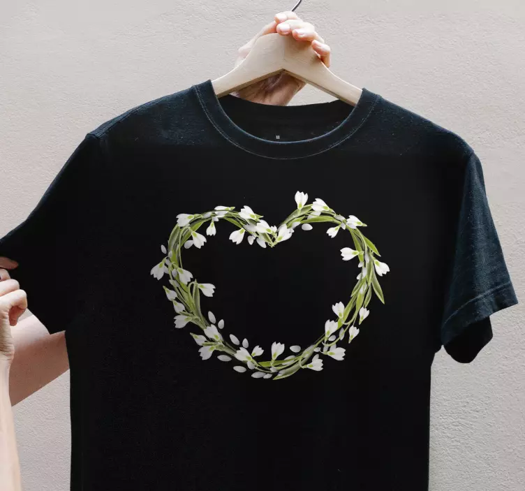 Roztomilé snežienky srdce dizajn tričko vlastné - Tenstickers