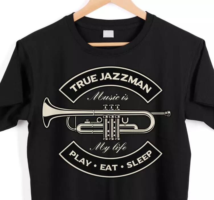 tričká hudobný život jazzmana - Tenstickers
