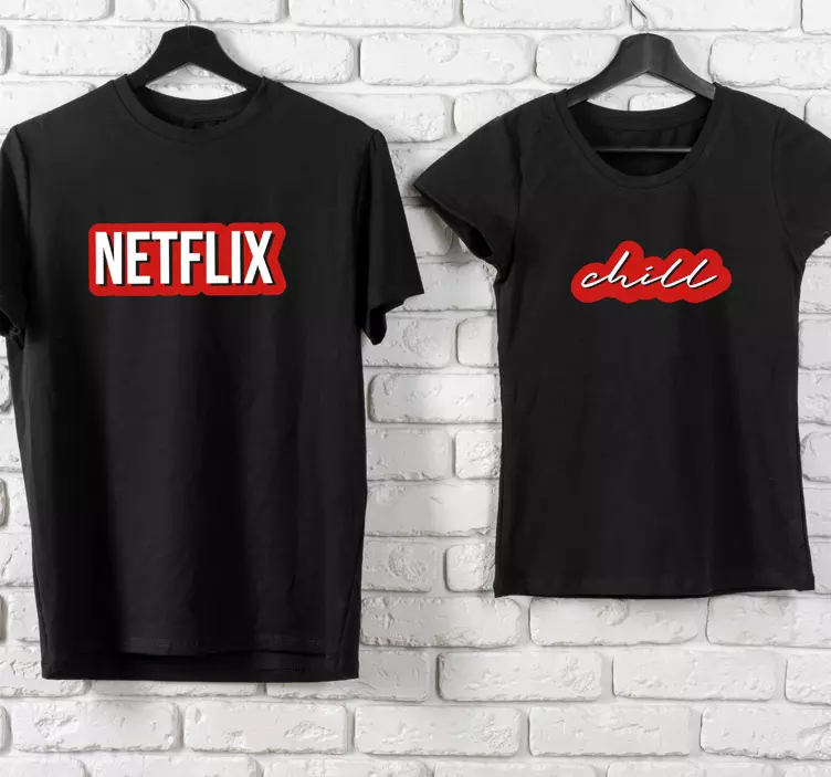 Pár tričiek netflix a chill - Tenstickers