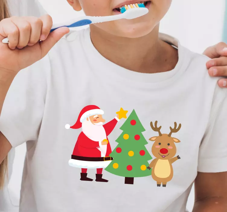 tričká otec a syn santa so sobmi rozveseliť - Tenstickers
