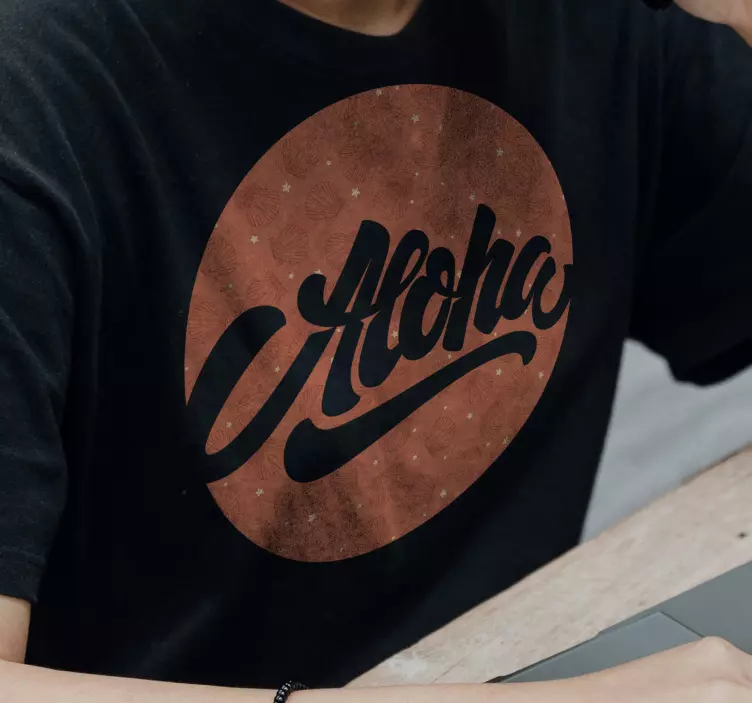 Tričko aloha mušle galaxie na mieru - Tenstickers