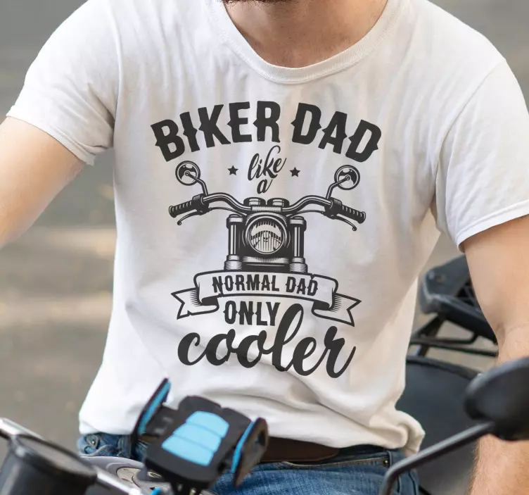 Tričko s nápisom Bike dad - Tenstickers