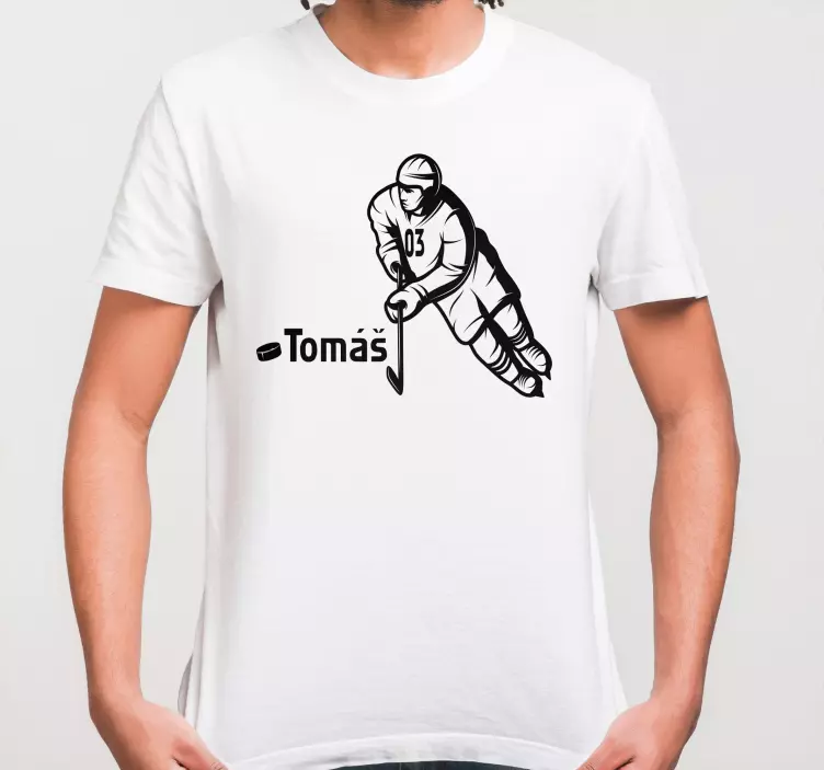 Hokejové tričko s menom na mieru - Tenstickers