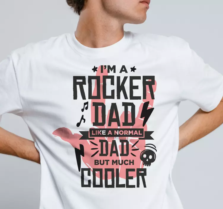 Tričko s nápisom rocker dad - Tenstickers