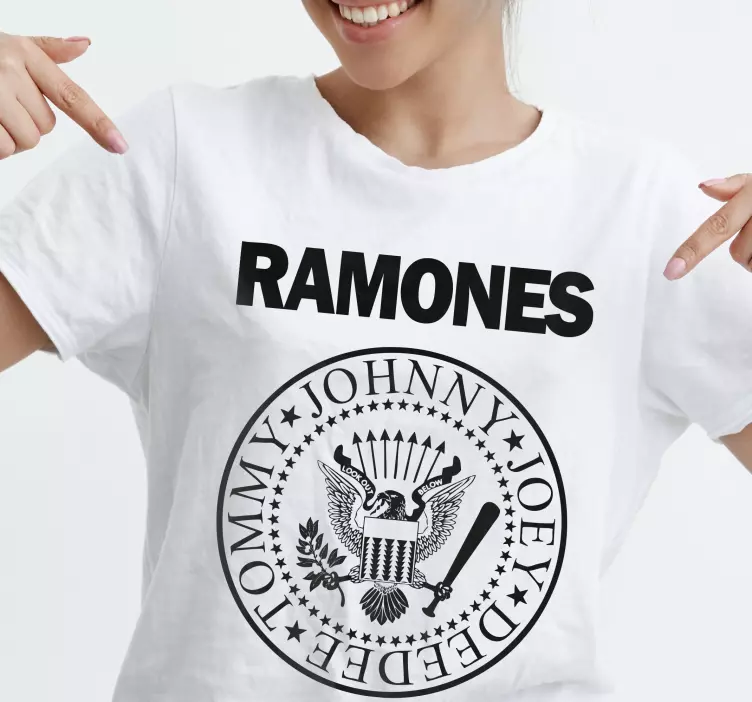 Vlastné tričko s logom ramones - Tenstickers