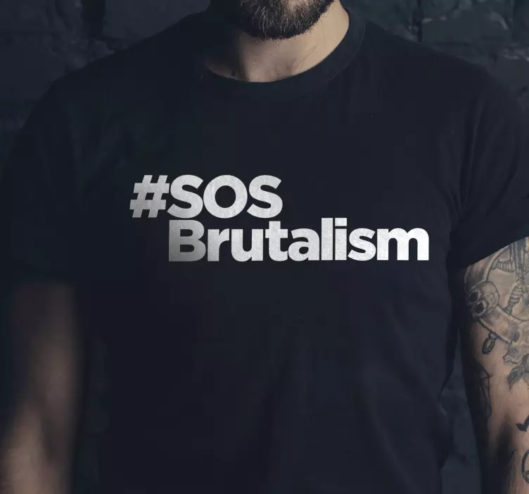 Tričko s nápisom SOS Brutalism - Tenstickers