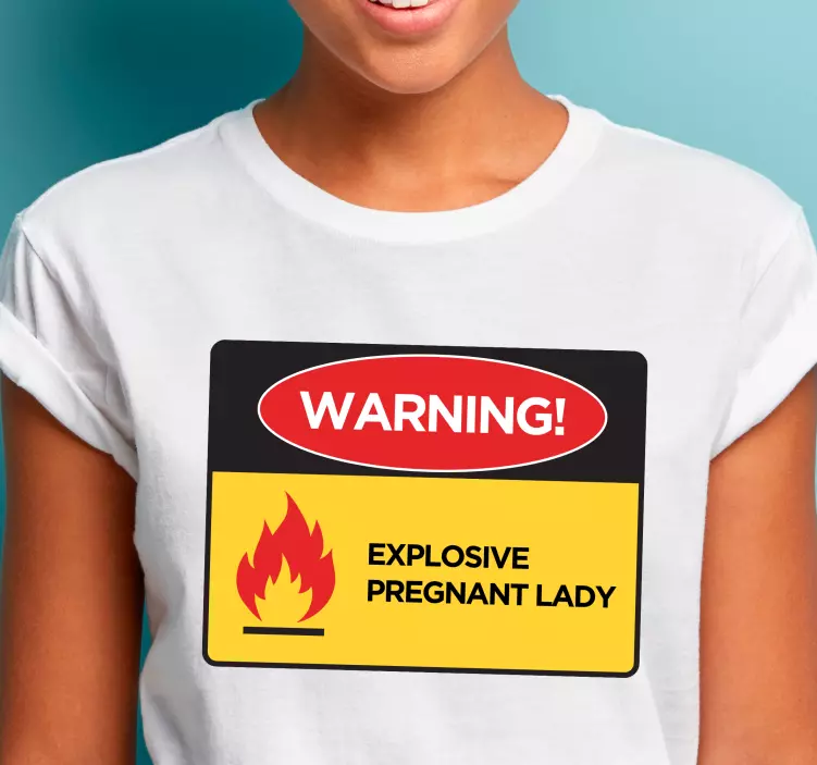 Zábavné varovanie košeľa pre tehotné ženy - Tenstickers