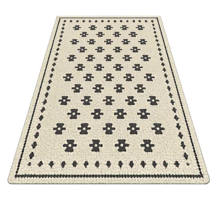 vinylový koberec do obývačky kvetinová mozaika - Tenstickers