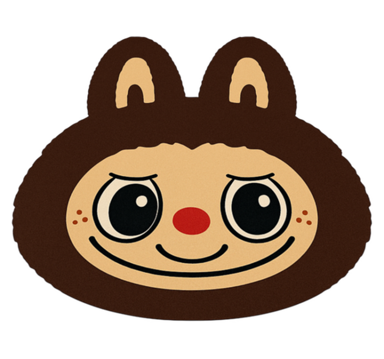 rôzne vinylové koberce pre deti hnedý dizajn labubu - Tenstickers