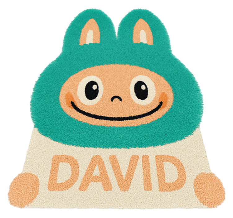 rôzne vinylové koberce pre deti tyrkysové labubu na mieru - Tenstickers