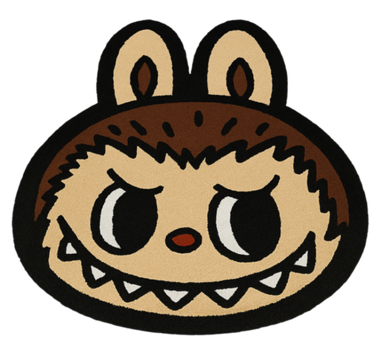 rôzne vinylové koberce pre deti klasická hnedá labubu - Tenstickers