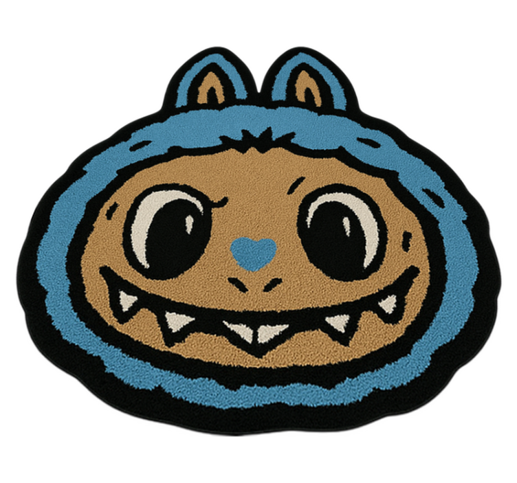 rôzne vinylové koberce pre deti modrý dizajn labubu - Tenstickers