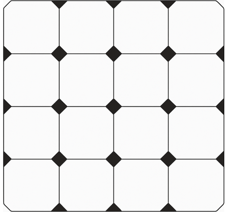 vinylový koberec do kuchyne kockovaná diamantová potlač - Tenstickers