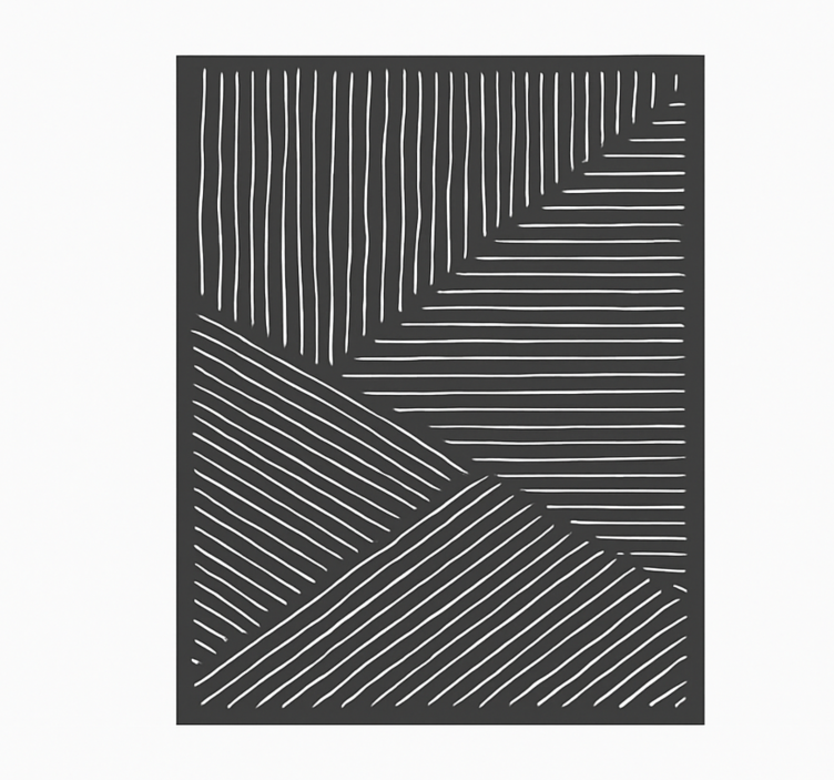 vinylový koberec do kuchyne biele vlnité čiary - Tenstickers