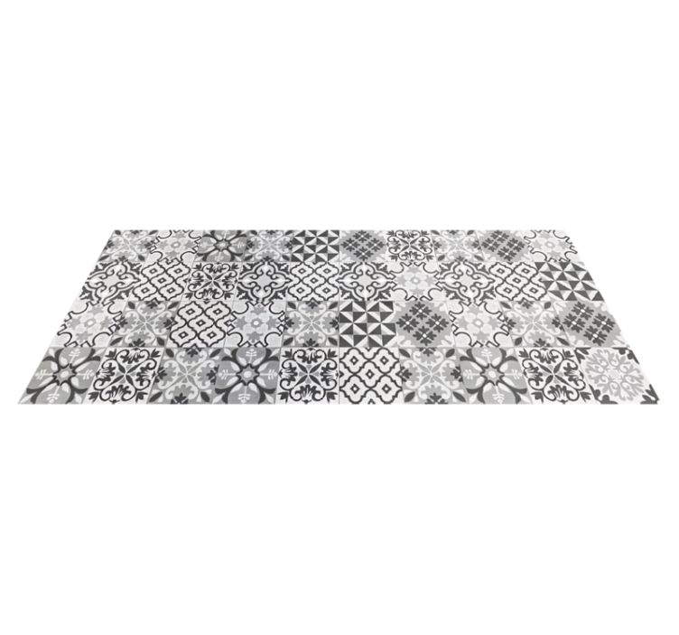 vinylový koberec kachličky vytvorená sivá - Tenstickers