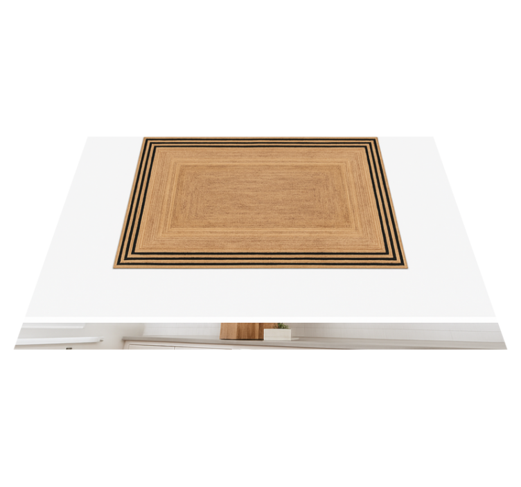 Vinylový koberec do kuchyne s prírodnou jutovou textúrou - Tenstickers