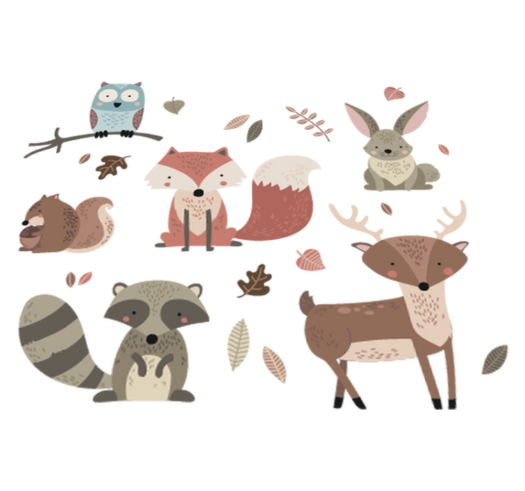 Vinylové koberce zvieratá jesenný štýl - Tenstickers