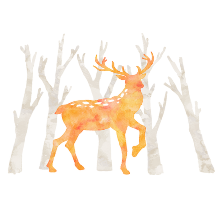 Vinylové koberce zvieratá jeleň zimný štýl - Tenstickers