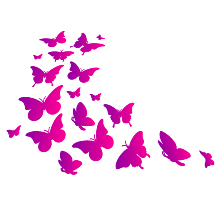 Vinylové koberce zvieratá okno motýľ - Tenstickers