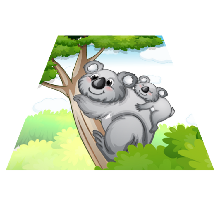 Vinylové koberce zvieratá matka a mláďa koala - Tenstickers