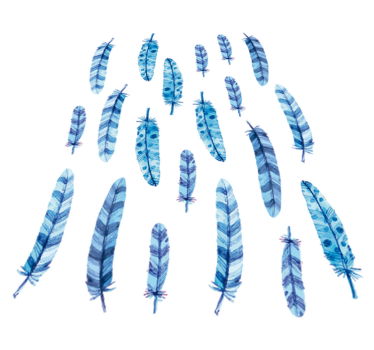 Vinylové koberce zvieratá modré perie pre deti - Tenstickers