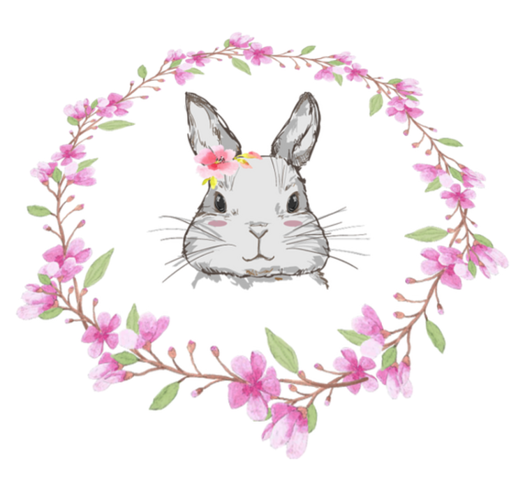 Vinylové koberce zvieratá divoká afrika pre dievčatko zajac - Tenstickers