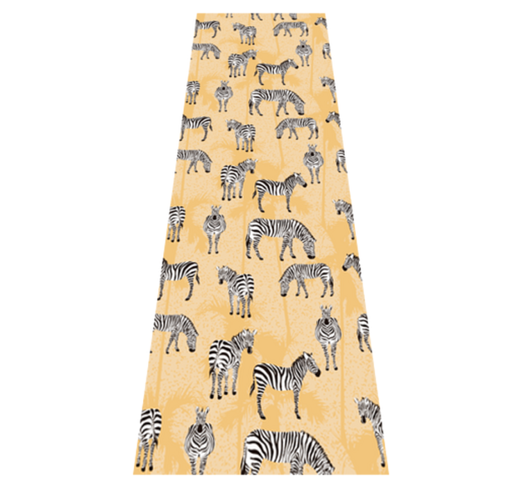 Vinylové koberce zvieratá zebra a palmy - Tenstickers