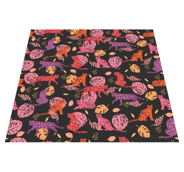 Vinylové koberce zvieratá tropický a leopardí štýl - Tenstickers