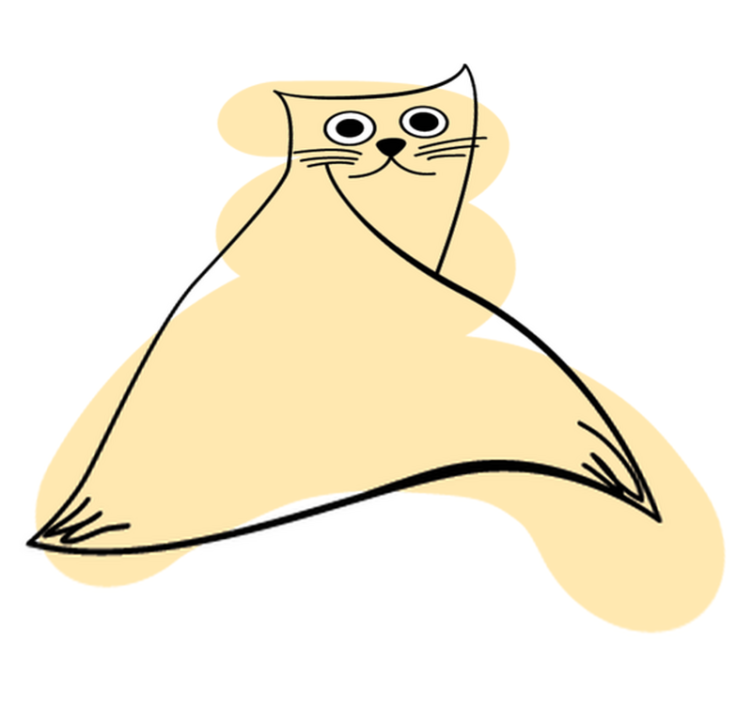 Vinylové koberce zvieratá béžová mačka - Tenstickers