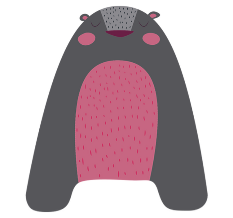 Vinylové koberce zvieratá šedý medveď pre deti - Tenstickers