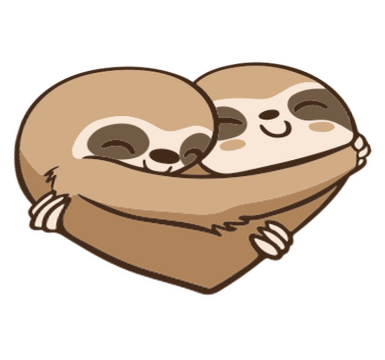 Vinylové koberce zvieratá srdce anime lenochoda - Tenstickers