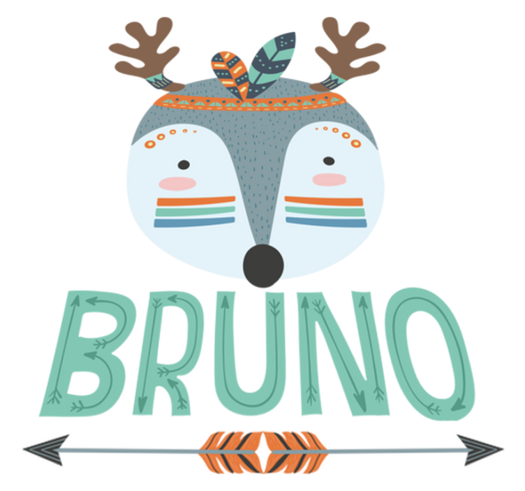 Vinylové koberce zvieratá severský jeleň s menom - Tenstickers