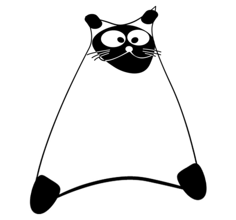 Vinylové koberce zvieratá originálny jednobarevný obrys - Tenstickers