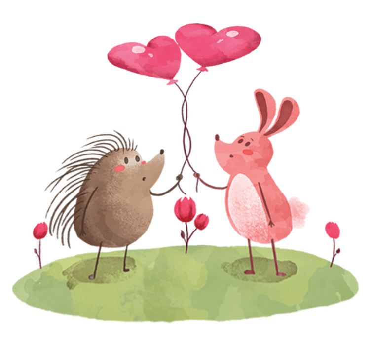 Vinylové koberce zvieratá roztomilé zvieracie spoločníky - Tenstickers