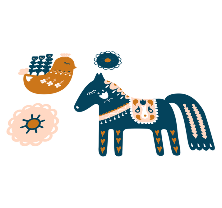 Vinylové koberce zvieratá farebné ľudové zvieratá - Tenstickers