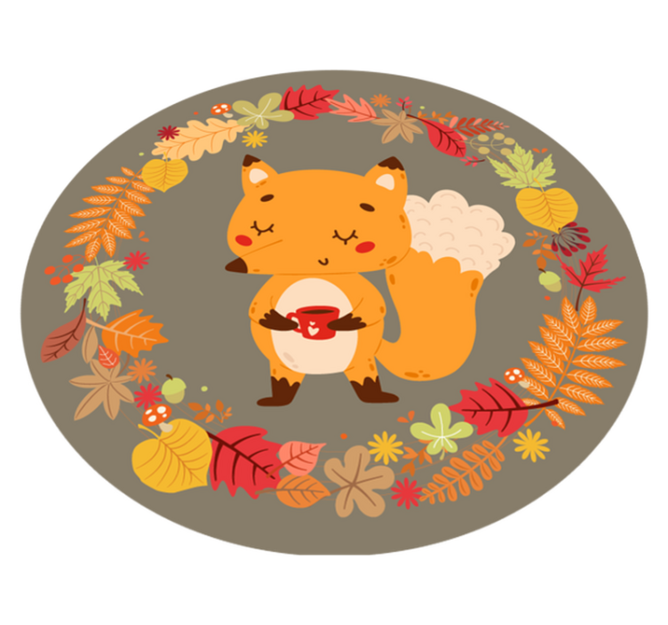 Vinylové koberce zvieratá okúzľujúca socha líšky - Tenstickers