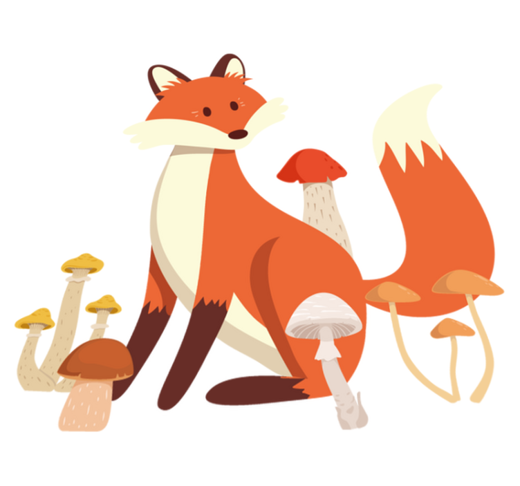 Vinylové koberce zvieratá s rozprávkovým líškom - Tenstickers