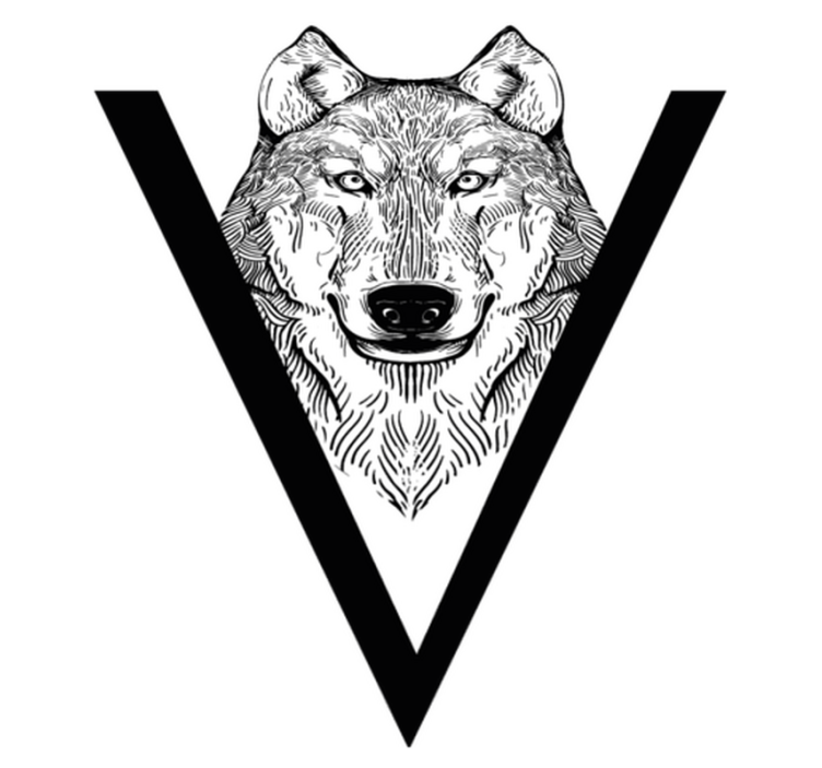 Vinylové koberce zvieratá vlk ilustrácia - Tenstickers