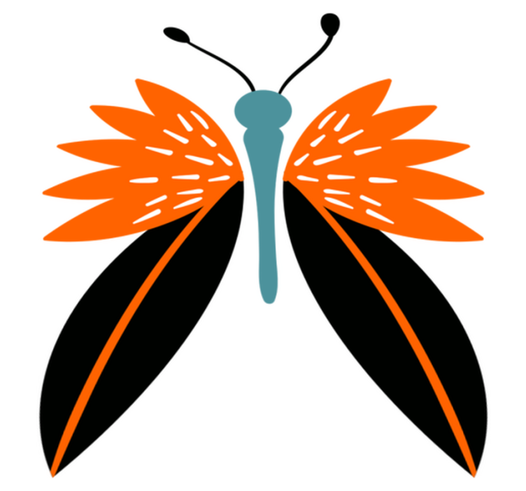 Vinylové koberce zvieratá farebný motýľový akcent - Tenstickers