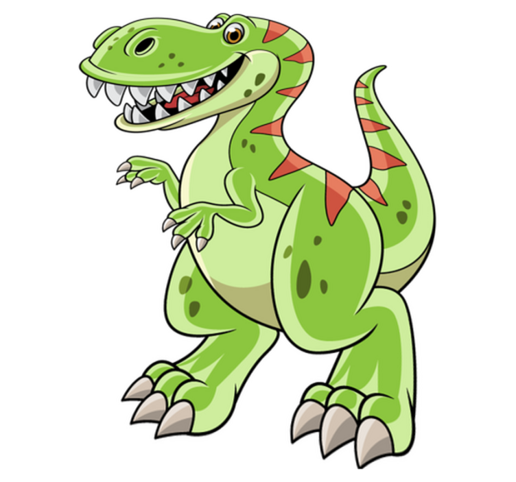 Vinylové koberce zvieratá kreslený tyrannosaurus rex - Tenstickers