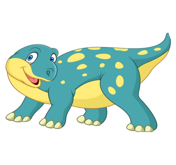 Vinylové koberce zvieratá veselý animovaný dinosaurus - Tenstickers