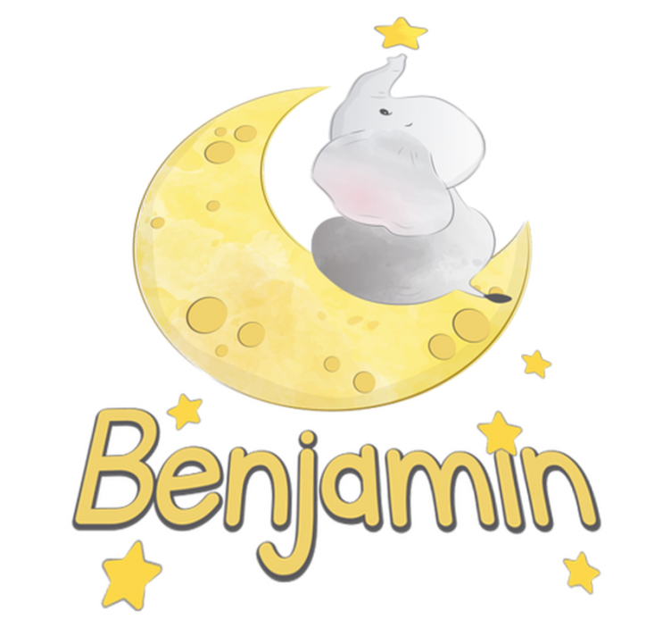 Vinylové koberce zvieratá luna a hviezdy s menom - Tenstickers