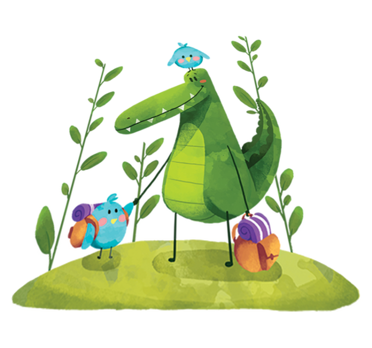 Vinylové koberce zvieratá pri jazere priateľov - Tenstickers