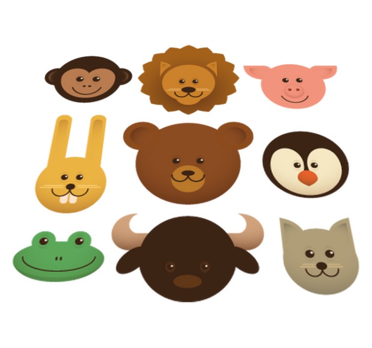 Vinylové koberce zvieratá šťastné bytosti - Tenstickers