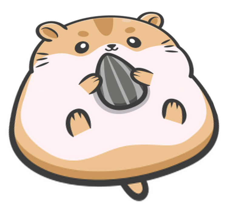 Vinylové koberce zvieratá s roztomilým dizajnom škrečka - Tenstickers