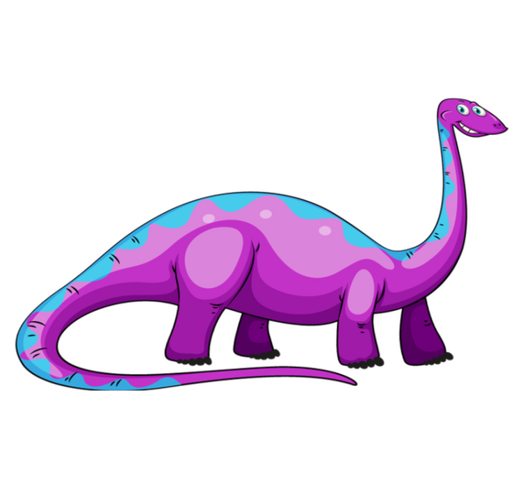 Vinylové koberce zvieratá hravý fialový dinosaurus - Tenstickers
