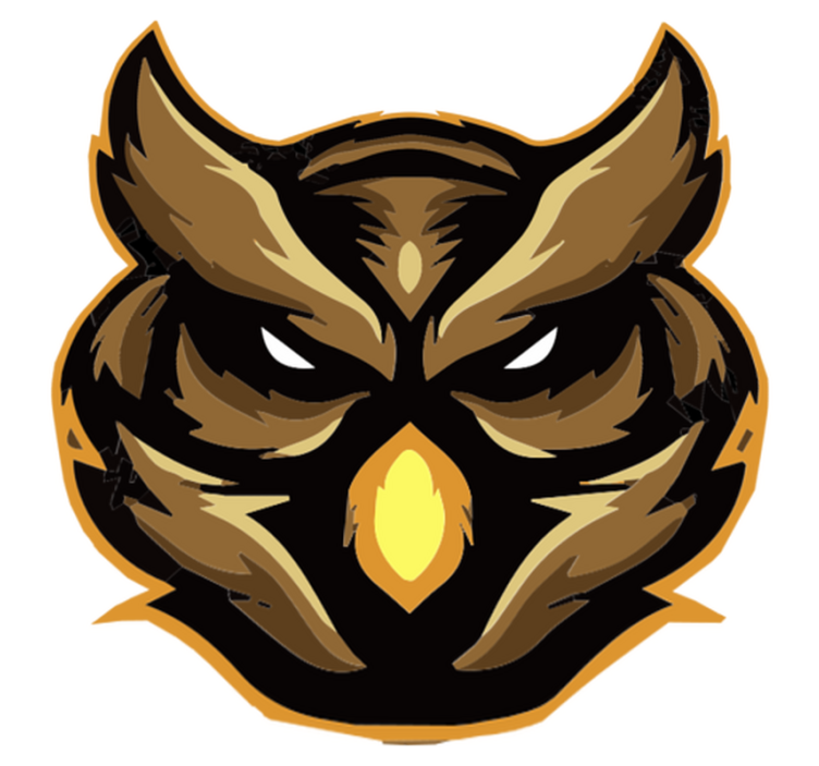 Vinylové koberce zvieratá s emblémom dravého sovy - Tenstickers