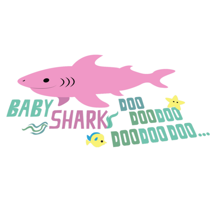 Vinylové koberce zvieratá text piesne baby shark - Tenstickers